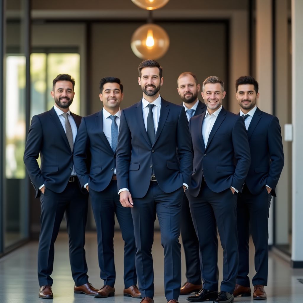 Equipo de consultores financieros en una reunión
